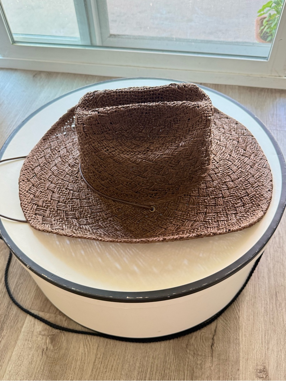 lack of color phoenix brown paper straw western cowboy summer sun hat size small